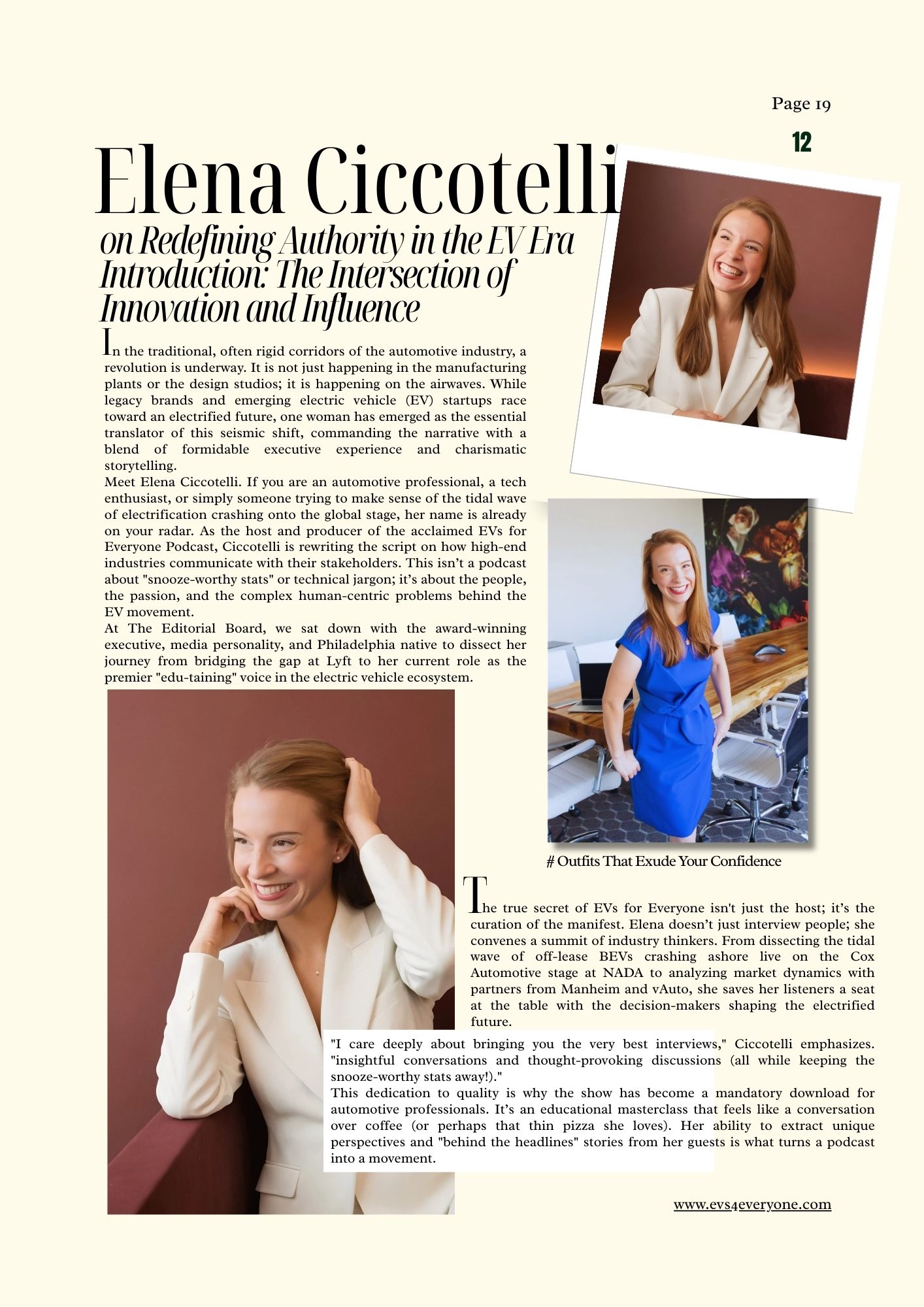 Cream & Red Minimalist Fashion Trend Magazine Page